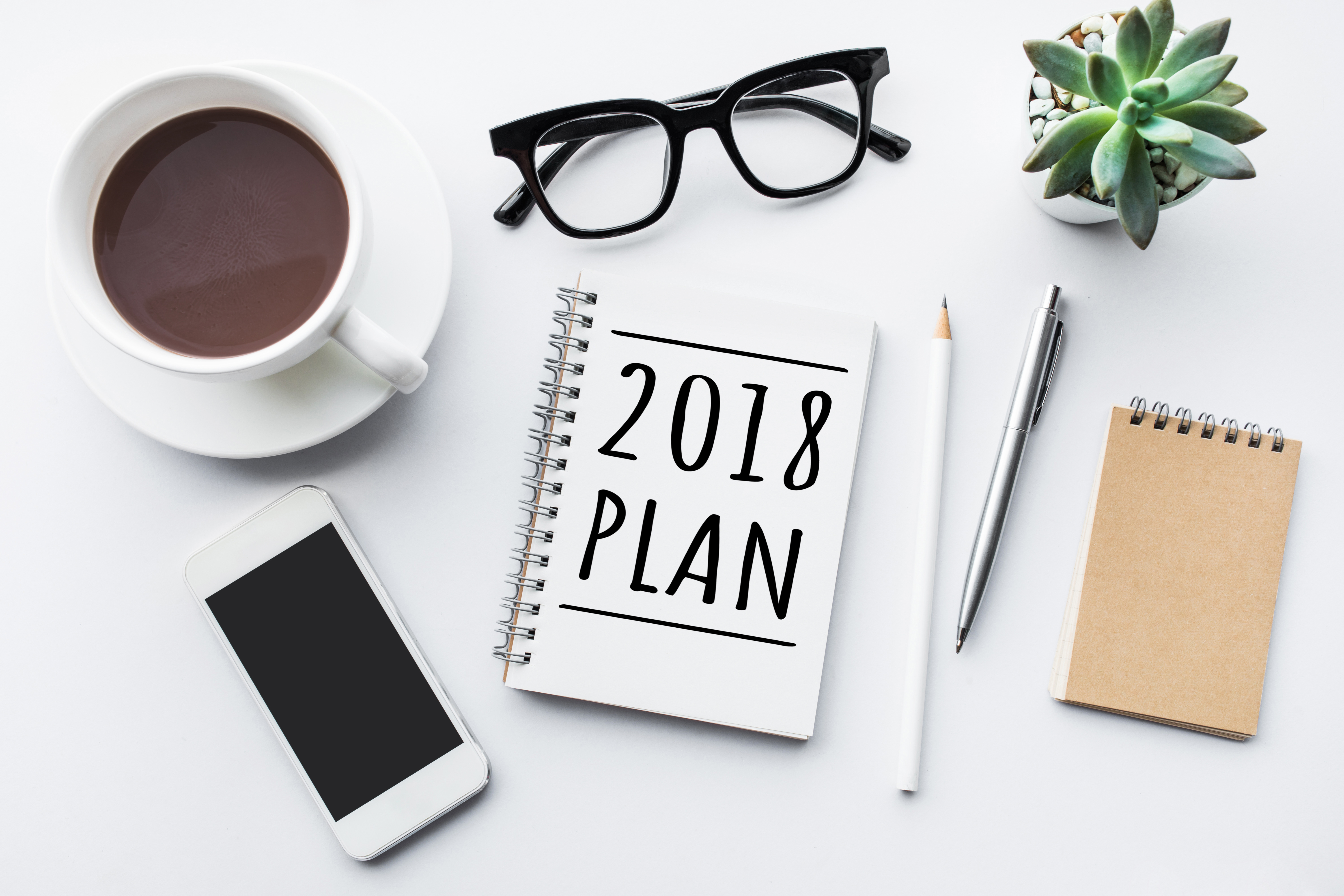 2018 plan notepad with accessories